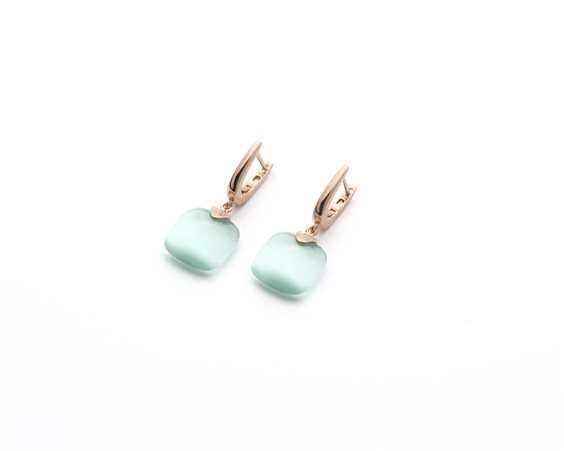 Pendientes Madì Mujer laguna in Plata Quarzo idrotermale 3932700 - 3932700